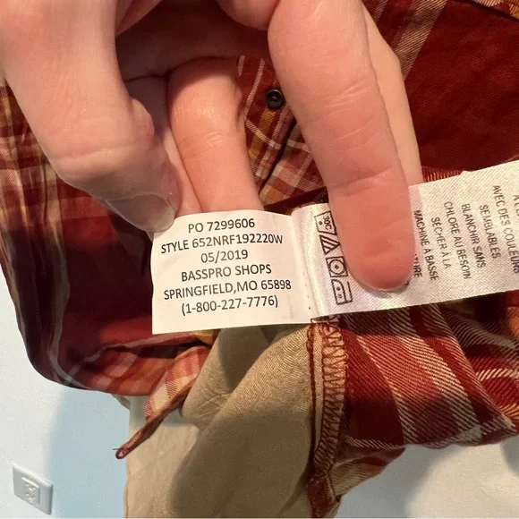 Natural Reflections Plaid Tie Sleeve Embroidered Back Panel Shirt - Picture 7 of 10